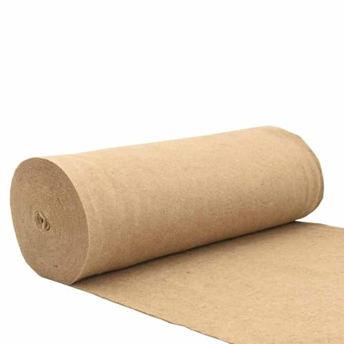 Teenpull Tapis pour rongeurs en chanvre - 1 x 25 m - 5 mm - Robuste - Antidérapant - Découpable - Matériau naturel pour cages et lieux d'alimentation - Hygiénique - Protection du sol