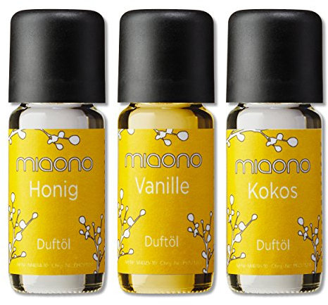 Duftöl Set - So Sweet- feiner Raumduft - Kokosnuss, Vanille, Honig - Aromaöl für Duftlampe und Diffuser von miaono