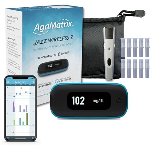 AgaMatrix Jazz Wireless 2 Blood Glucose Monitoring System