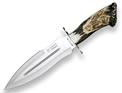 Joker Jagdmesser Verraco CT42,26 cm MOVA Klinge, handgeschnitzt Hirsch antler Griff, Fischen, Camping- und Wanderwerkzeug