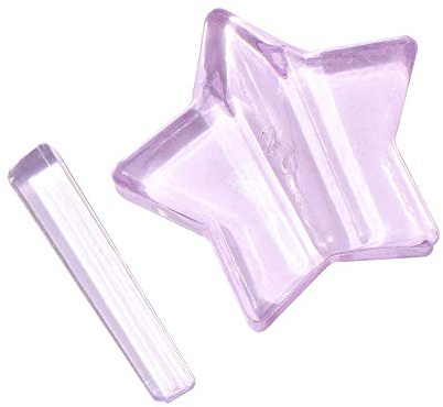 gofidin Mini gabarit pour ongles en métal pour femme - Outil abrasif portable en relief - Motif cœur et étoile (YH-1)