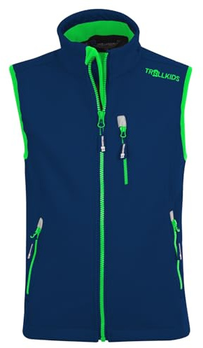 Trollkids Kids Trollfjord Vest 110, navy/green