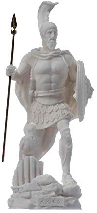 BeautifulGreekStatues Ares Mars Gott des Krieges Zeus Son Römische Statue Alabaster 16 cm