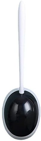 WRIST Juego De Escobilla Y Soporte De Silicona para Inodoro, Depurador De Inodoro para Accesorios De WC, Herramientas De Limpieza, Juegos De Baño para El Hogar Montados En La Pared,Negro