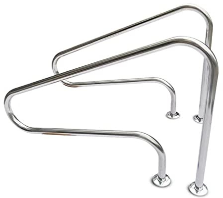 Lxning Barandilla De Piscina De Acero Inoxidable 304, Pasamanos De Piscina De Seguro Y Antideslizante, 250kg Capacidad De Carga, Fácil Montaje, 125x80cm (Size : 1 PCS)