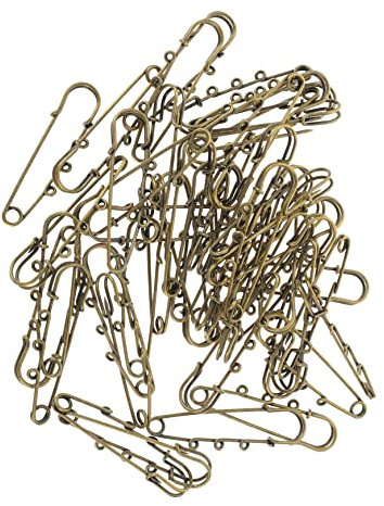 Toyvian 50 Stück Legierung Sicherheitsnadeln Mit 3 Löchern Dekorative Broschen Pins Langlebig Und Fest Verschließbar Für Selbstgemacht Schmuck Kleidung Und Accessoires