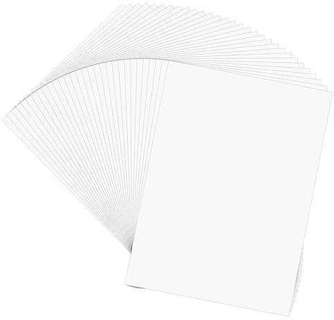 KALIONE 30pcs kohlepapier weiß, Graphit Kopie Tracing Papier A4 weißes Kohlepapier Transferpapier Kohlepapier Pauspapier für Holz Papier Leinwand Glas Keramik, und andere Oberflächen drucken
