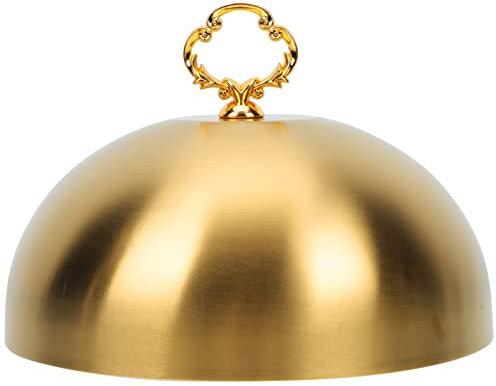 Kichvoe Edelstahl Steakabdeckung Gold 20cm für Speisen im Restaurant