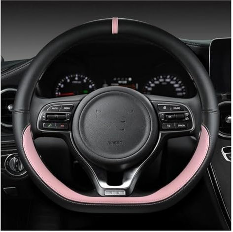 D Form Auto Lenkrad Abdeckung Für Kia Für K5 Für Ceed Für GT Für Stonic Für Proceed Für Sportage 2021 2020 2019 2018 2017 GT Sport Lenkrad Bezug Lenkradabdeckung (Farbe : PINK)