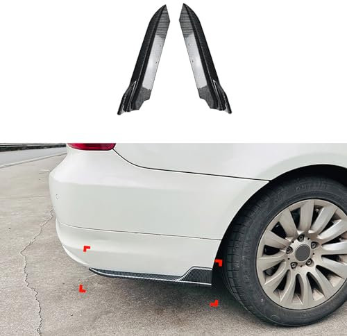 YPFYBHD Kompatibel für BMW 3 Series E90 2005-2012, 1 Paar Auto-Heckstoßstangenlippe, Seitenschweller, Splitter, Antikollisionsstreifen, Eckenschutz, Spoiler,B Carbon Fiber Look