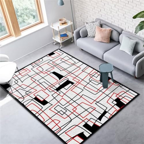 RUGMRZ Antirutsch Teppich Im Flur Pflegeleichter Rechteckiger Für Schlafzimmer, Grauer Teppich, rutschfest Teppiche & Matten 80X160Cm 2Ft 7.5''X5Ft 3''