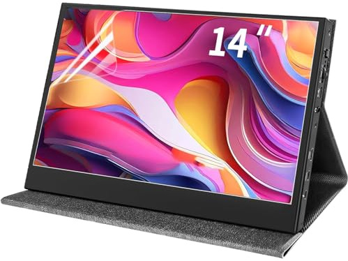 UUONDO 2 x HD-Displayschutzfolien für tragbare Monitore, 35,6 cm (14 Zoll), für ARZOPA/MNN/KYY/VILVA/ASUS/FANGOR/UPERFECT/Zumwalt/ViewSonic/QQH tragbare Monitore, kratzfester, transparenter Schutz