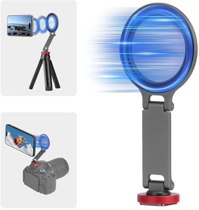 BRDRC Cold Shoe Phone Mount Holder, Tripod Mount for iPhone Magsafe Magnetic Hot Shoe Camera Adapter with 1/4 Screw Hole for DJI Ronin Samsung Canon Nikon DSLR Photography Accessories