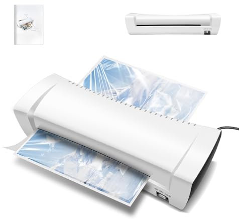 Laminiergerät A4 für A4 A5 A6, Heiß und Kalt Laminiergerät A4, 340MM/Min Laminator Heiß Laminieren Kurze Aufwärmzeit, ABS Funktion Geräuscharm, Laminiermaschinen für Zuhause, Schule, Büro