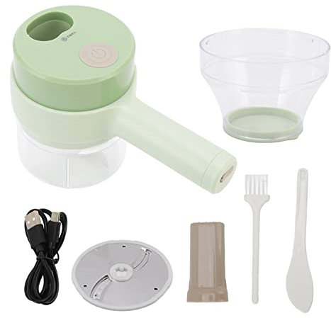 Ensemble de Coupe Légumes Électrique Portable Multifonctionnel, Robot de Légumes pour L'Ail, les Poivrons, les Oignons, le Céleri, le Gingembre, la Viande, Outil de Cuisine Domesti