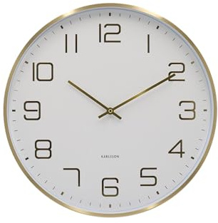 Karlsson Wanduhr Elegance Glow - Weiß - Ø40cm