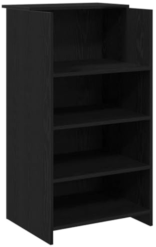 vidaXL Reception Desk Black 55x50x103.5 cm Engineered Wood
