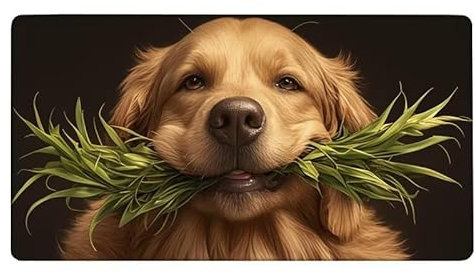 Gaming Tapis de Souris chien Tapis de Souris XXL 1200x600X0.3MM Grand Tapis de Souris Herbe Désign Tapis Souris Gaming Accessoire pour Améliore la Précision et la Vitesse pour Gamer, PC, MacBook -2729