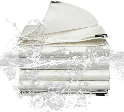 SRHIMEOS 2x2.5m Telo Impermeabile con Occhielli per Esterno, Telone Occhiellato in PVC 650 G/m², Telo Occhiellato Rinforzato Copertura per Camion, Mobili, Piscina Teloni