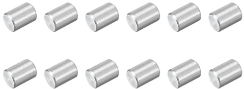QUARKZMAN 12Pcs M8 x 10mm 304 Perno De Acero Inoxidable, Perno De Soporte Cilíndrico Para Estantes, Perno Paralelo Para Fabricación Mecánica, Industria, Instalación De Muebles, Plateado