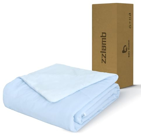 zzlamb Toddler Cooling Blanket for Hot Sleepers,Reversible Baby Blanket for All Season,Double Use Breathable Quilt Throw Blanket for Kids,All Season Baby Quilt,Machine Washable,43x57in