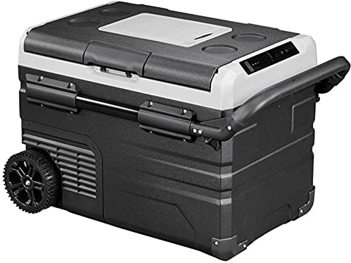 Mini réfrigérateur de voiture 60 litres, compresseur, congélateur portable, double zone, contrôle par application, compresseur électrique 12/24 V, pour voyage, camping (couleur : A, taille :