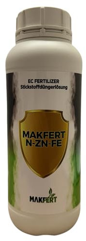 MAKFERT N-ZN-FE Stickstoffdüngerlösung-Grünpflanzendünger-Spezial-Flüssigdünger für alle Zimmer-, Balkon-Garten-Feld- 1 Liter (1)