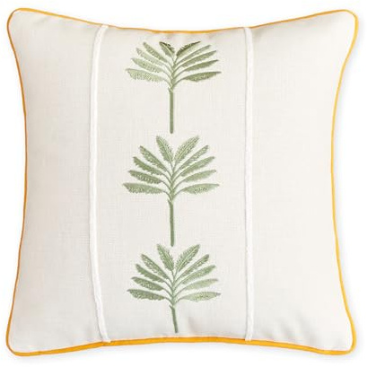 Sonive Fundas de Cojín 40x40cm, Juego de 2, Salón, Dormitorio Blanco