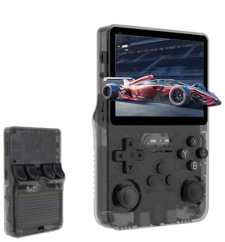 Retro Games Console R40 Handheld Game Console with 64GB, 20000+ Classic Games, 3.5 Inch IPS Screen Portable Gaming Console, Linux System, 20+ Emulators, USB-C Rechargeable 3000mAh Battery