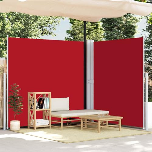 Refined Tenda da Sole Laterale Retrattile Rossa 200x600 cm