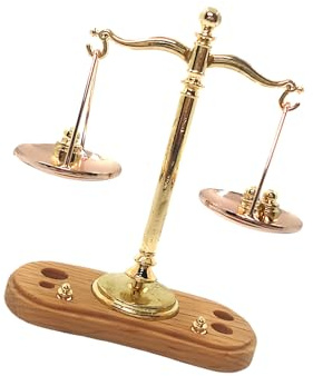 Antique Miniature Iron Balance Scale 1/12 Doll House Decoration with Functional Weight Mechanism for Model Project Decors Miniature Scale Collectible