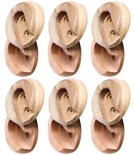 Adorainbow 6 Paar Holz Kleiderstangenhalter Schrankrohrhalter für Kleiderschrank mit Sicherer Befestigung und Platzsparendem Design zur Wandmontage ohne Bohren