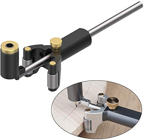 Wood Scribe Tool, Wood Parallel Scriber Wheel Marking Gauge 180 MM Sliding Mark Scraper, Adjustable Linear Arc Dual-purpose Scriber Parallel Line Drawing Tool Woodworking Tool