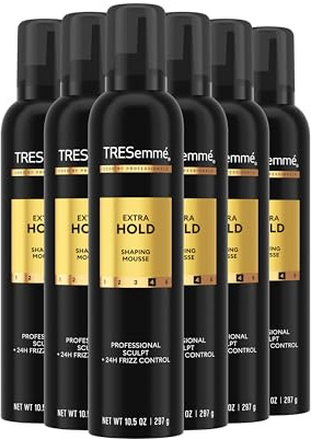 TRESemmé Hair Mousse Pack of 6 Extra Hold For 24H Touchable Hold & Volume with Pro Lock Tech 10.5 FL Oz