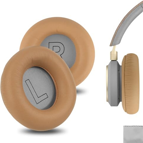 Geekria Elite öronkuddar för fårskinn för Bang & Olufsen Beoplay H9, H7 (ej kompatibel med H9 3rd Gen, H9i) hörlurar öronkuddar, reparationsdelar (brun)