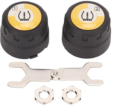 Capteur de Pression des Pneus, Bluetooth TPMS 2 Capteur Externe Système de Surveillance de la Pression des Pneus Alarme de Température de Pression en Temps Réel pour Moto