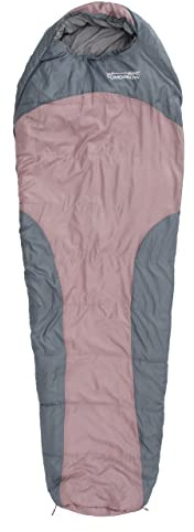 Lumaland Where Tomorrow sovsäck mumie-sovsäck 230 x 80 cm – inkl. packsäck – 50 x 25 cm förpackad – för utomhus camping, vandring, backpacking – ros