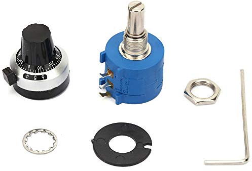 2 W Drahtpotentiometer, 10-Gang-Potentiometer, Zählscheibe Mehrere Kreise Drahtpotentiometer 3590S-2-101L 100Ohm