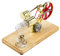 ERYUE Stirlingmotor Motor,Stirlingmotor Kit Stromgenerator Heißluftmotor Modell Physikalischer Generator Modell mit LED-Licht Schwungrad Design Wissenschaftsexperiment Holzsockel DIY Bildung