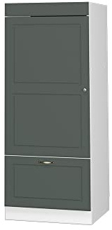 Vicco Vorratsschrank Fame-Line, Grün-Gold Landhaus/Weiß 60 cm | MDF-Front · Metall-Vollauszüge · Höhenverstellbare Füße · Metallgriffe · ✓ Frei kombinierbar