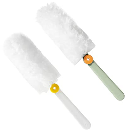 GLEAVI 2pcs Unique Design Rotatable Duster Brush Strong Static Duster for Computer Sofa Desk