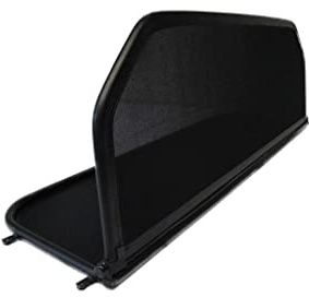 PureWind Windschott kompatibel mit Mercedes SL R107 W107 Baujahr 1971-1989 (Schwarz) – Windschott Universal mit Anbaumaterial ohne Tasche
