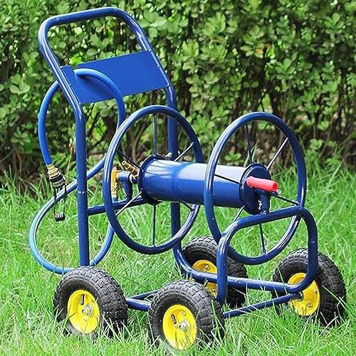 Garten-Schlauchaufroller Wagen Wasser Rohr Lastwagen, Heavy Duty Outdoor-Wasser-Schlauchaufroller Auto mit 4 Rädern, Schlauch Garten Rasen Wasser LKW Wasser Pflanzung Wagen