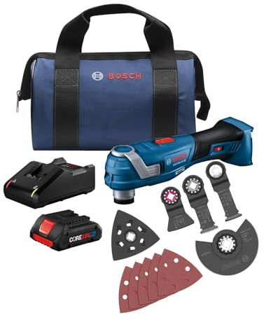 BOSCH GOP18V-34B14 18V Brushless StarlockPlus® Oscillating Multi-Tool Kit with (1) CORE18V® 4 Ah Advanced Power Battery