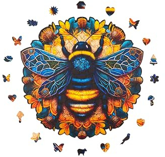 Milliwood Holzpuzzle - Abudance - 206 Teile - Puzzle Tiere ab 8 Jahren - Mandala Puzzle für Erwachsene und Kinder - Jigsaw Puzzle aus Holz 32x32 cm - Puzzle Puzzle Natur mit Holz Geschenkbox