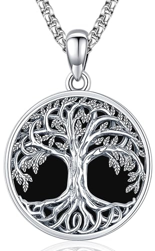 Friggem Collana Donna Albero della Vita in Argento Sterling 925 Albero della Vita Ciondolo Idee Regalo Gioielli Donna Originale per Mamma Moglie Fidanzata Figlia Sorella