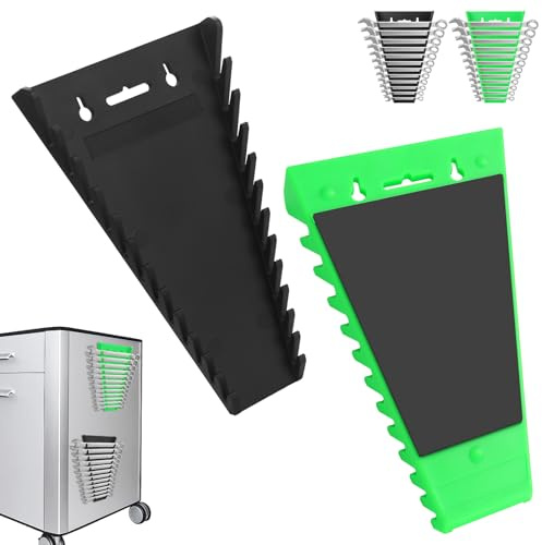 eROOSY 2 Stück Magnetischer Schraubenschlüssel-Organizer, Maulschlüssel Halter Magnetischer, Magnetischer Schraubenschlüssel, Metrisch (6-24mm) & SAE (1/4 bis 1-1/16 Zoll)