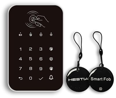 HESTIA Wireless Keypad & RFID Fobs for SAFE-TECH Smart Home Security | Keypad & RFID Access for Easy Alarm Arming and Disarming, Compatible with SAFE-TECH HESTIA Security Systems, Model HS-01-WKP