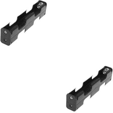 YUHANGCIYE Soporte de batería 4 pilas AA largas para caja de 6 V, caja de doble cara, botón de 9 V, contenedor de almacenamiento de plástico