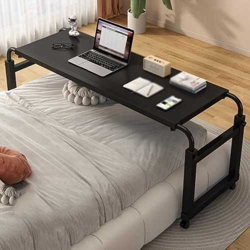 Über dem Bett, Tisch mit Rollen, Überbetttisch, Überbetttisch für Kingsize-Betten, Überbettschreibtisch, Nover-Betttisch mit Rollen, höhenverstellbar, mobiler Querbetttisch, für jeden Ort im